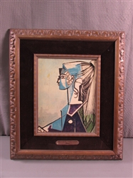 FRAMED PICASSO PRINT "PORTRAIT OF A YOUNG WOMAN"