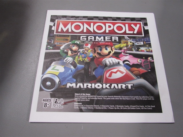 MARIO & LUIGI FRAMED PRINT & MARIO KART MONOPOLY GAMER