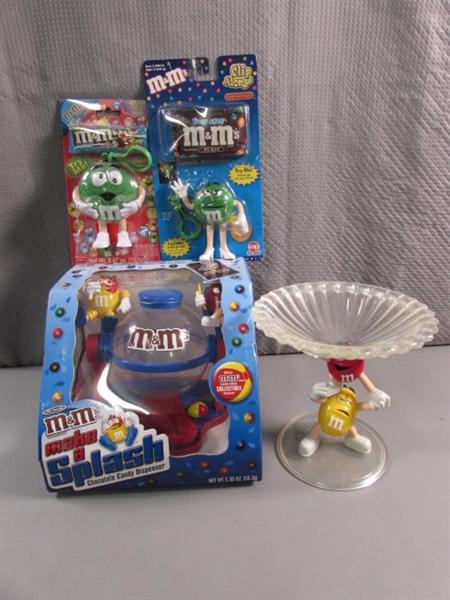 NEW M&M CANDY DISPENSER & MORE