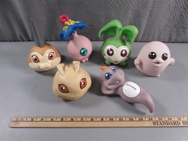 COLLECTION OF 'DIGIMON' COIN BANKS