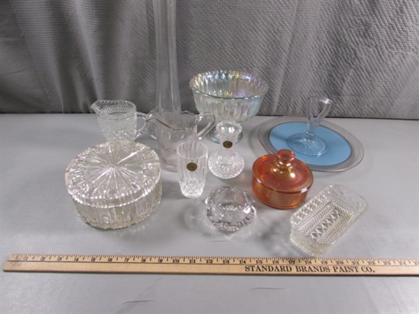 COLLECTION OF PRETTY VINTAGE & MODERN GLASSWARE