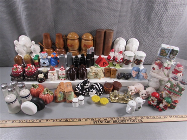 LARGE COLLECTION OF SALT & PEPPER SHAKERS