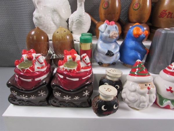 LARGE COLLECTION OF SALT & PEPPER SHAKERS