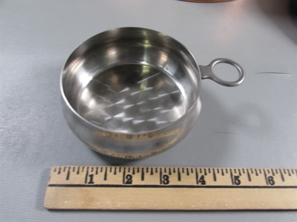 ANCHOR HOCKING FIRE KING CASSEROLE W/COPPER BASE & MORE