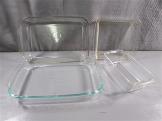 PYREX LOAF, BROWNIE & CASSEROLE DISHES