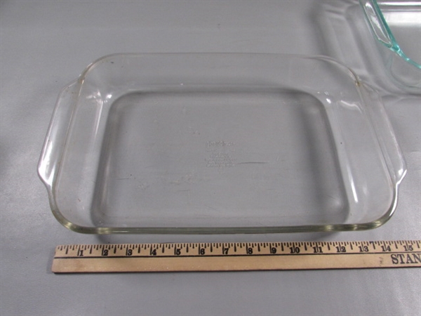 PYREX LOAF, BROWNIE & CASSEROLE DISHES