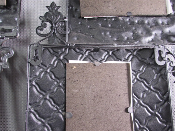 PAIR OF METAL WALL MOUNT PICTURE FRAMES