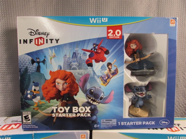 3 NEW DISNEY INFINITY STARTER PACKS FOR Wii U