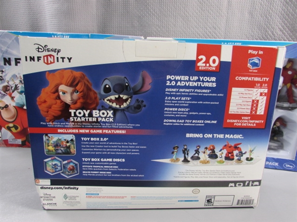 3 NEW DISNEY INFINITY STARTER PACKS FOR Wii U