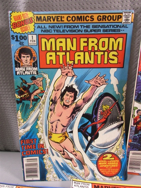 VINTAGE SET OF MAN FROM ATLANTIS 1-7 COMIC BOOKS