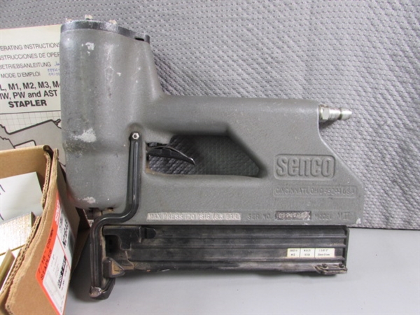 SENCO M II AIR STAPLER & ASST SIZES OF STAPLES