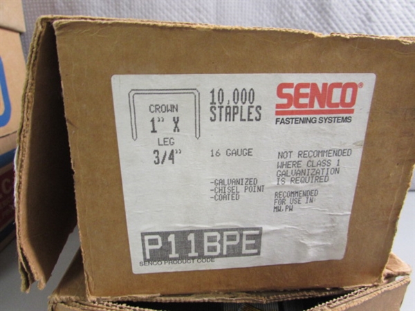 SENCO MW AIR STAPLER & ASST SIZES OF STAPLES