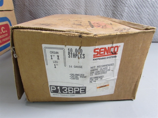 SENCO MW AIR STAPLER & ASST SIZES OF STAPLES