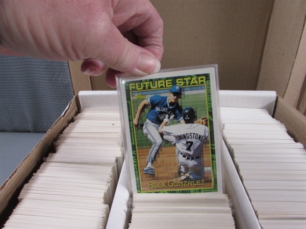 2 LARGE BOXES OF ASSORTED TRADING CARDS - MOSTLY BASEBALL & FOOTBALL