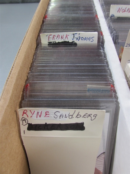 2 LARGE BOXES OF ASSORTED SPORT TRADING CARDS - SOME ARE IN HARD CASES