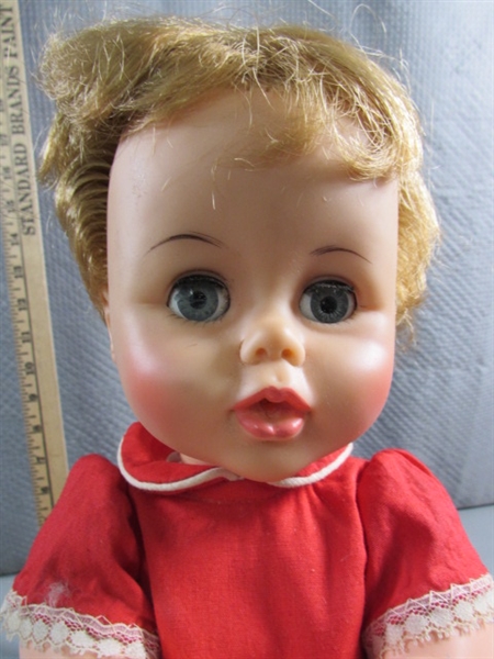 VINTAGE DOLLS - 1960'S SWINGY & BABY KISSY - BOTH WORK