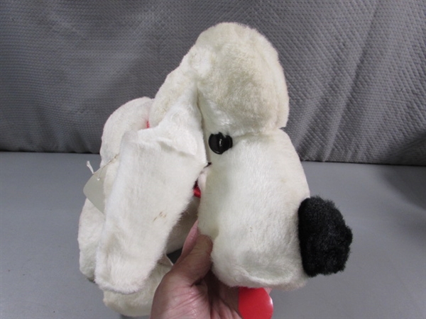 VINTAGE PLUSH DOGS - BASSETT & POODLE