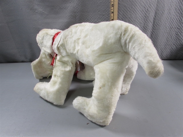 VINTAGE PLUSH DOGS - BASSETT & POODLE