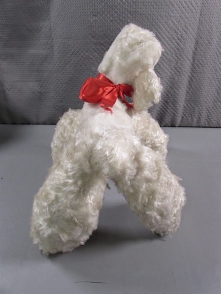 VINTAGE PLUSH DOGS - BASSETT & POODLE