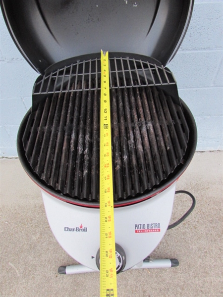 CHAR-BROIL ELECTRIC PATIO BISTRO TRUE INFRARED BBQ