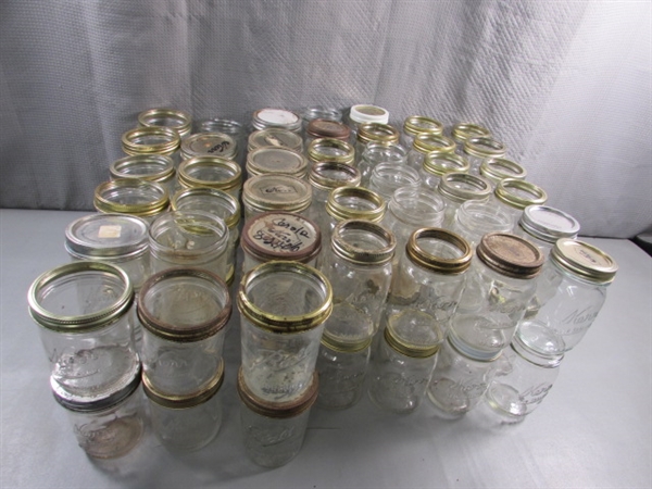 7 DOZEN PINT CANNING JARS - KERR, BALL & OTHERS