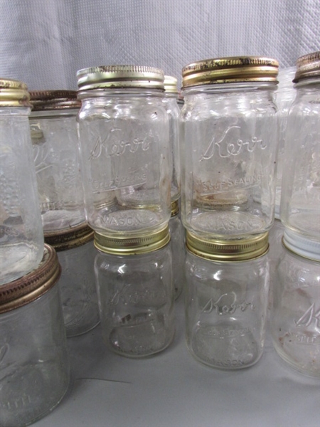 7 DOZEN PINT CANNING JARS - KERR, BALL & OTHERS