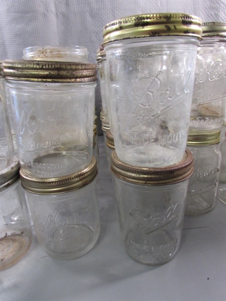 7 DOZEN PINT CANNING JARS - KERR, BALL & OTHERS