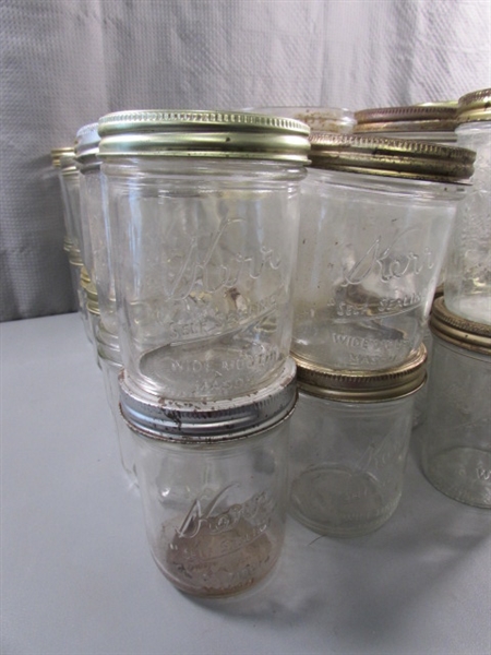 7 DOZEN PINT CANNING JARS - KERR, BALL & OTHERS