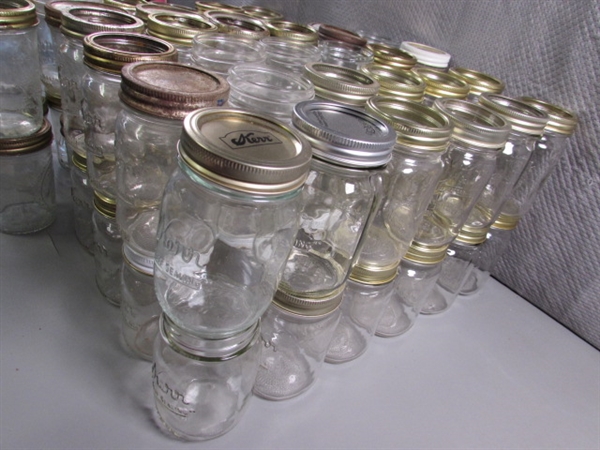 7 DOZEN PINT CANNING JARS - KERR, BALL & OTHERS