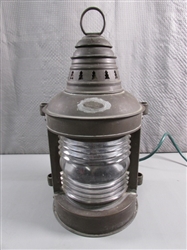 ANTIQUE ELECTRIFIED PERKO MARINE LANTERN - WORKS