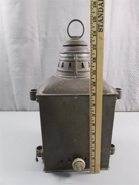 ANTIQUE ELECTRIFIED PERKO MARINE LANTERN - WORKS