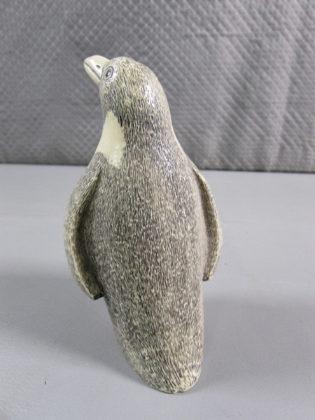 CARVED PENGUIN - RESIN? BONE?