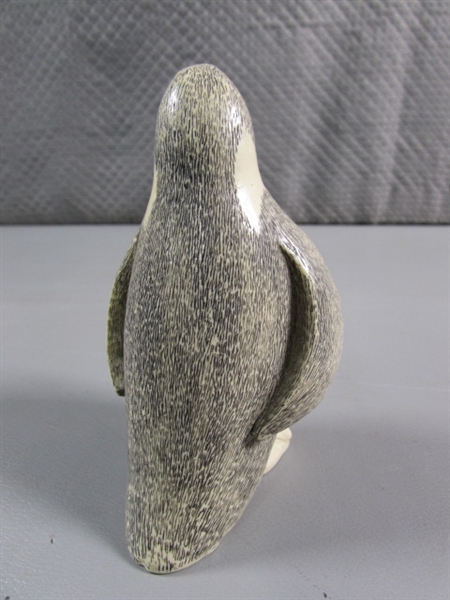 CARVED PENGUIN - RESIN? BONE?