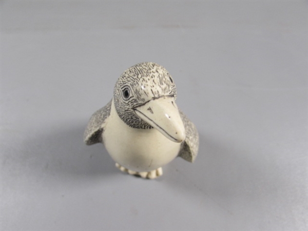 CARVED PENGUIN - RESIN? BONE?