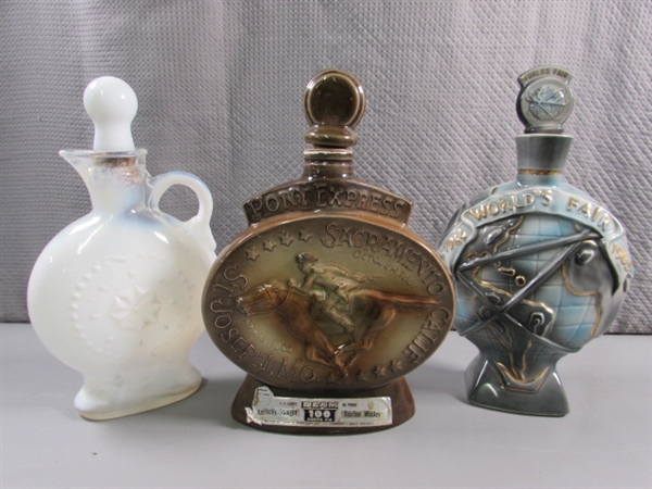 VINTAGE BEAMS WHISKEY DECANTERS