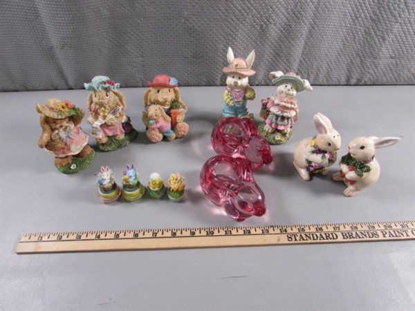 BUNNY FIGURINES & VOTIVE HOLDERS