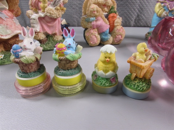 BUNNY FIGURINES & VOTIVE HOLDERS