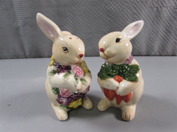 BUNNY FIGURINES & VOTIVE HOLDERS