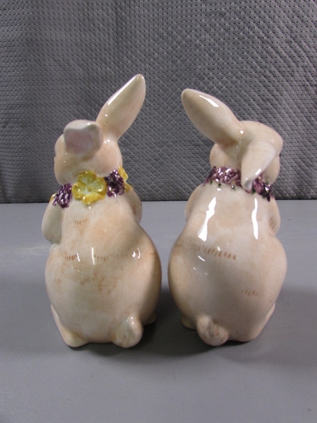 BUNNY FIGURINES & VOTIVE HOLDERS