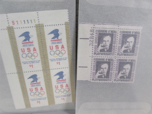 POSTAGE STAMP COLLECTION #3 - MOST ARE NEW & UNHINGED IN BLOCKS OF 4