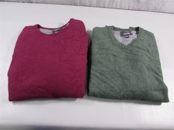 2 MEN'S NORDSTROMS CASHMERE SWEATERS - SIZE LARGE