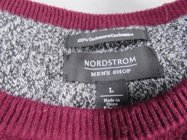 2 MEN'S NORDSTROMS CASHMERE SWEATERS - SIZE LARGE