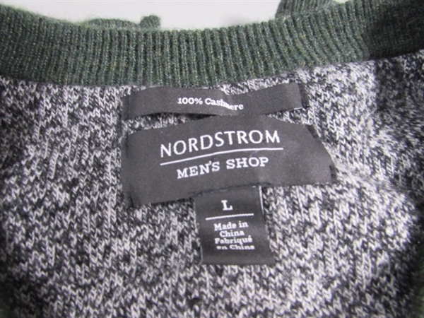 2 MEN'S NORDSTROMS CASHMERE SWEATERS - SIZE LARGE