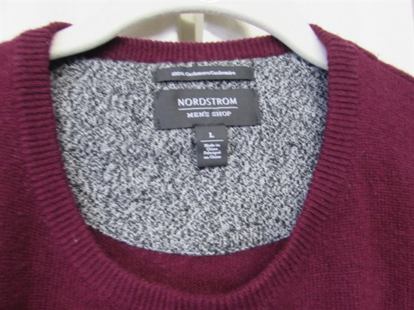 2 MEN'S NORDSTROMS CASHMERE SWEATERS - SIZE LARGE