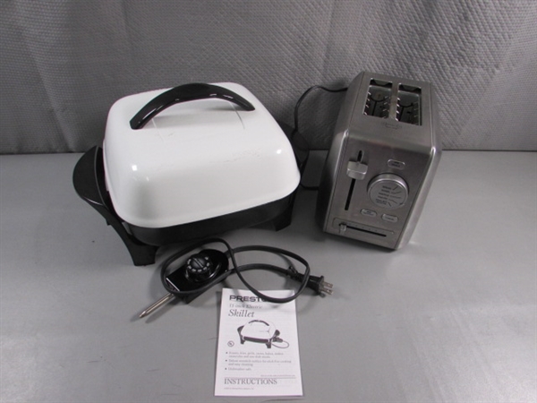 PRESTO ELECTRIC SKILLET & CUISINART TOASTER