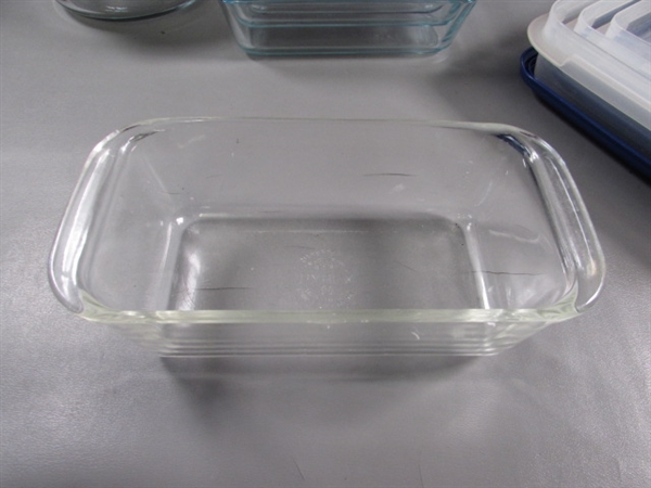 PYREX BAKEWARE & STORAGE, CORNINGWARE CASSEROLE PLUS MORE