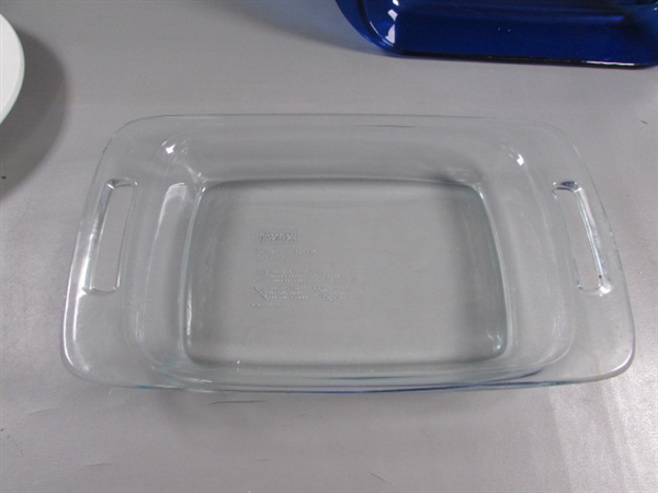 PYREX BAKEWARE & STORAGE, CORNINGWARE CASSEROLE PLUS MORE