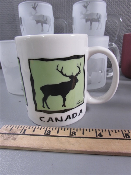 STARBUCKS COFFEE MUGS & CANADIAN MOOSE MUGS