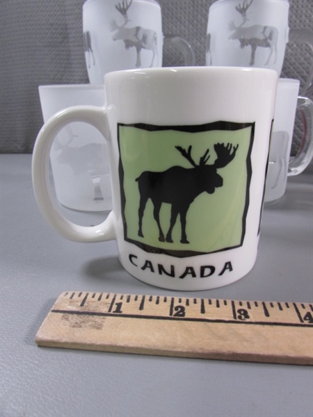 STARBUCKS COFFEE MUGS & CANADIAN MOOSE MUGS