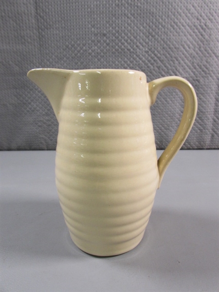 VINTAGE 'BAUER' RINGWARE BEEHIVE CREAMER/SYRUP PITCHER